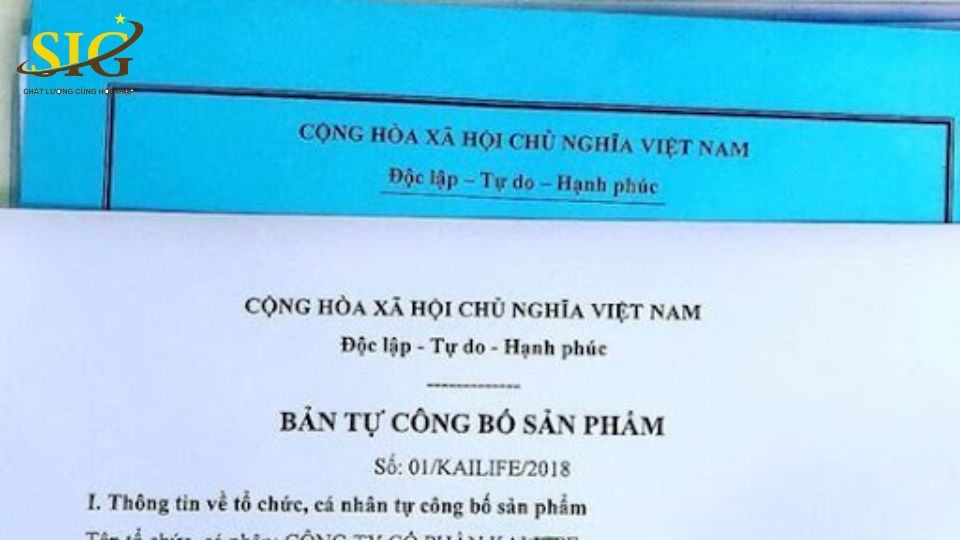 bản tự công bố sản phẩm