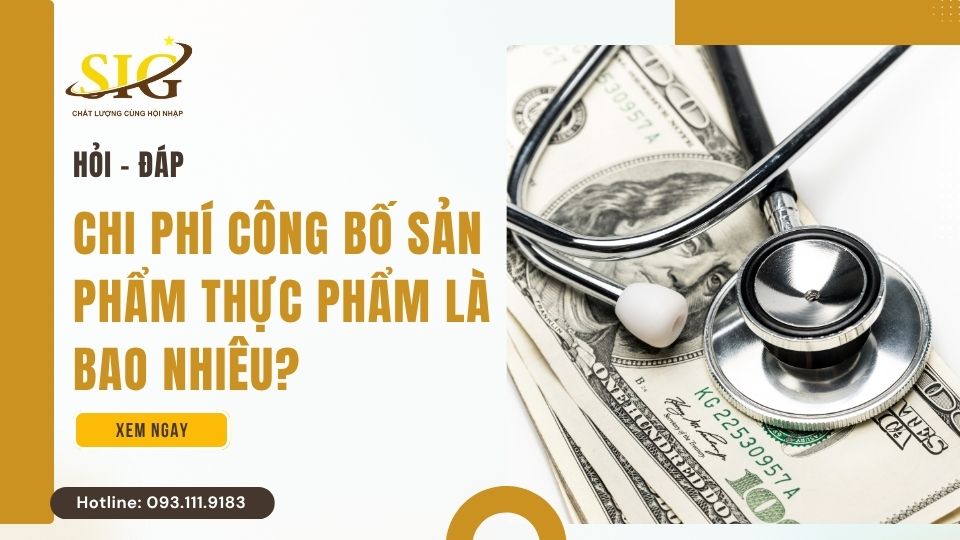 Chi phí công bố sản phẩm thực phẩm là bao nhiêu?
