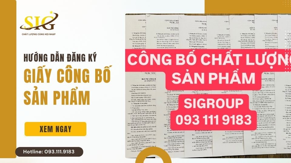 giấy công bố sản phẩm
