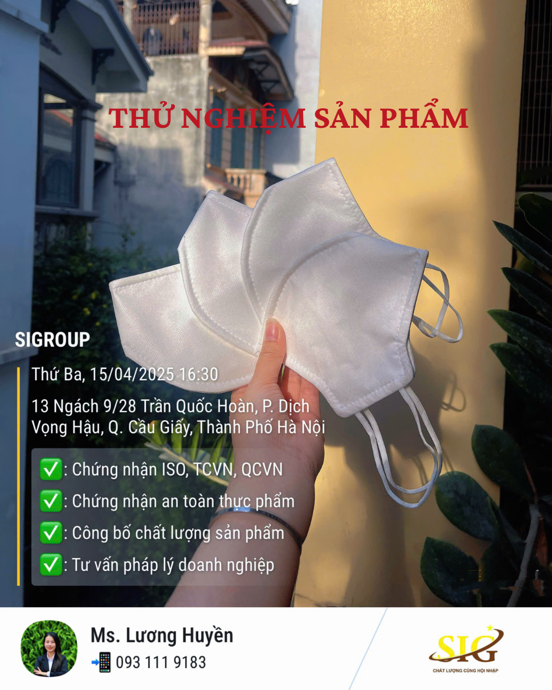 Kiểm Nghiệm Sản Phẩm Khẩu Trang